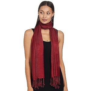 spring board fluffy long lasting viscose ethnic stole scarf for women and girls maroon pack of 1