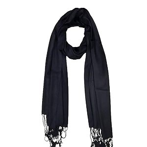 spring board fluffy long lasting viscose ethnic stole scarf for women and girls black pack of 1