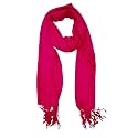 SPRING BOARD Fluffy Long Lasting Viscose Ethnic Stole, Scarf For Women and Girls (Pink, Pack of 1)