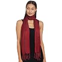 SPRING BOARD Fluffy Long Lasting Viscose Ethnic Stole, Scarf For Women and Girls (Maroon, Pack of 1)
