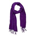 SPRING BOARD Fluffy Long Lasting Viscose Ethnic Stole, Scarf For Women and Girls (Purple, Pack of 1)