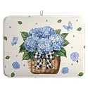 Spring Hydrangea Dish Drying Mats Spring Summer Floral Dish Mat Blue Flowers Butterfly Drying Matt Dishes Dryer Pad for Kitchen Counter Absorbent Microfiber Washable Foldable Reusable 18x24 in