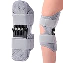 Spring Knee Brace Support for Men & Women – Adjustable Patella Knee Stabilizer with Spring-Loaded Support for Running, Squats, Stair Climbing & Daily Activities (Grey or Black, 1 Pc)
