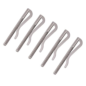 spring money clip 5pcs cash clips slim money clip bar nickel plated 75mm wallet accessories wanti-slip threaded base for bifold leather wallet purse spring clips credit business card holder