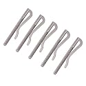 Spring Money Clip 5Pcs Cash Clips, Slim Money Clip Bar Nickel Plated 75mm Wallet Accessories w/Anti-Slip Threaded Base for Bifold Leather Wallet Purse Spring Clips Credit Business Card Holder