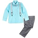 Spring Notion Boys' 4-Piece Patterned Dress up Pants Set