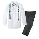 Spring Notion Boys' 4-Piece Floral Suspenders Outfit