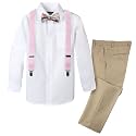 Spring Notion Boys' 4-Piece Patterned Dress up Pants Set