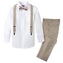 Spring Notion Boys' 4-Piece Patterned Dress up Pants Set