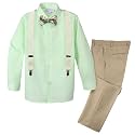 Spring Notion Boys' 4-Piece Patterned Dress up Pants Set