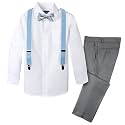 Spring Notion Boys' 4-Piece Patterned Dress up Pants Set