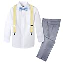 Spring Notion Boys' 4-Piece Patterned Dress up Pants Set
