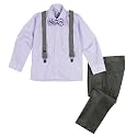 Spring Notion Boys' 4-Piece Patterned Dress up Pants Set