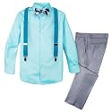 Spring Notion Boys' 4-Piece Patterned Dress up Pants Set