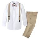 Spring Notion Boys' 4-Piece Patterned Dress up Pants Set