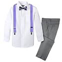 Spring Notion Boys' 4-Piece Patterned Dress up Pants Set