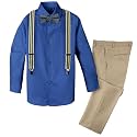 Spring Notion Boys' 4-Piece Patterned Dress up Pants Set