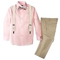 Spring Notion Boys' 4-Piece Patterned Dress up Pants Set