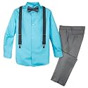 Spring Notion Boys' 4-Piece Patterned Dress up Pants Set