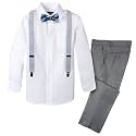 Spring Notion Boys' 4-Piece Patterned Dress up Pants Set