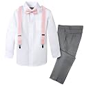 Spring Notion Boys' 4-Piece Patterned Dress up Pants Set