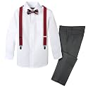 Spring Notion Boys' 4-Piece Patterned Dress up Pants Set