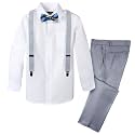 Spring Notion Boys' 4-Piece Patterned Dress up Pants Set