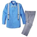 Spring Notion Boys' 4-Piece Patterned Dress up Pants Set