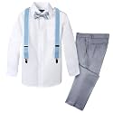 Spring Notion Boys' 4-Piece Patterned Dress up Pants Set