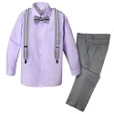 Spring Notion Boys' 4-Piece Patterned Dress up Pants Set
