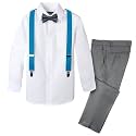 Spring Notion Boys' 4-Piece Patterned Dress up Pants Set