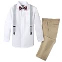 Spring Notion Boys' 4-Piece Patterned Dress up Pants Set