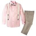 Spring Notion Boys' 4-Piece Patterned Dress up Pants Set