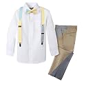 Spring Notion Boys' 4-Piece Patterned Dress up Pants Set