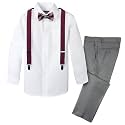 Spring Notion Boys' 4-Piece Patterned Dress up Pants Set