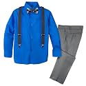 Spring Notion Boys' 4-Piece Patterned Dress up Pants Set