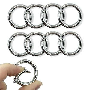 Spring O Rings Keyring Buckle 8PCS Round