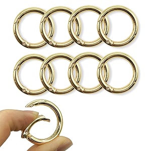 Spring O Rings Keyring Buckle 8PCS Round