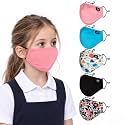 SPRING SEAON Kids Cotton Face Covering 5 Pack Washable Reusable Adjustable