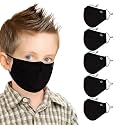 SPRING SEAON Kids Cotton Face Covering 5 Pack Washable Reusable Adjustable