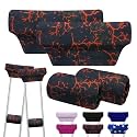 SPRING SEAON Soft Underarm Crutch Padding and Hand Grip Covers,6-Piece Set
