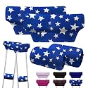 SPRING SEAON Soft Underarm Crutch Padding and Hand Grip Covers,6-Piece Set