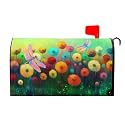 Spring Summer Floral Mailbox Cover Magnetic Standard Size 21”x18” Nature Spring Flowers Mailbox Covers Watercolor Abstract Floral Mailbox Wraps Colorful Letter Post Box Outdoor Decorations for Home