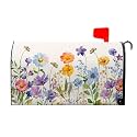Spring Summer Flowers Mailbox Covers Magnetic Large Size 18x21 Inch Colorful Floral Flower Wraps Post Beautiful Fluttering Butterfly Mailbox Letter Box Cover Farmhouse Garden Decor for Home Outside