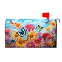 Spring Summer Mailbox Covers Magnetic Large Size 25x21 Inch Spring Daisy Colorful Flowers Mailbox Covers Spring Flowers Blooms Mailbox Wraps Post Letter Box Cover for Home Garden Yard Outdoor Outside