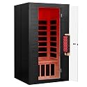 springspa 1-2 Person Full Spectrum Infrared Sauna with Red Light Therapy