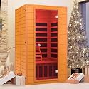 springspa 1-2 Person Sauna Low EMF Infrared Sauna with Red Light Therapy