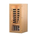 springspa 1 Person Infrared Sauna with Low EMF Red Light Therapy, Bluetooth