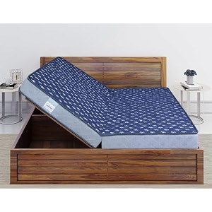 springtek medium firm orthopaedic bonded foam foldable mattress  dualdouble fold 5 inch foldablefolding mattresses  extra comfort pu form support gadda  queen size bed mattress  72x60 inch