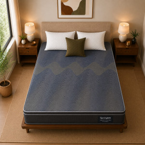 springtek euro top hybrid latex 8 inch queen pocket spring mattress